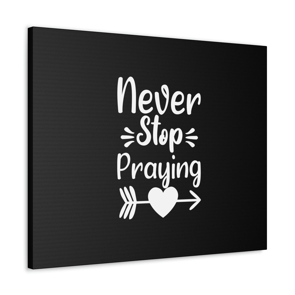 Scripture Walls Never Stop Praying 1 Thessalonians 5:17 White Christian Wall Art Bible Verse Print Ready to Hang Unframed-Express Your Love Gifts