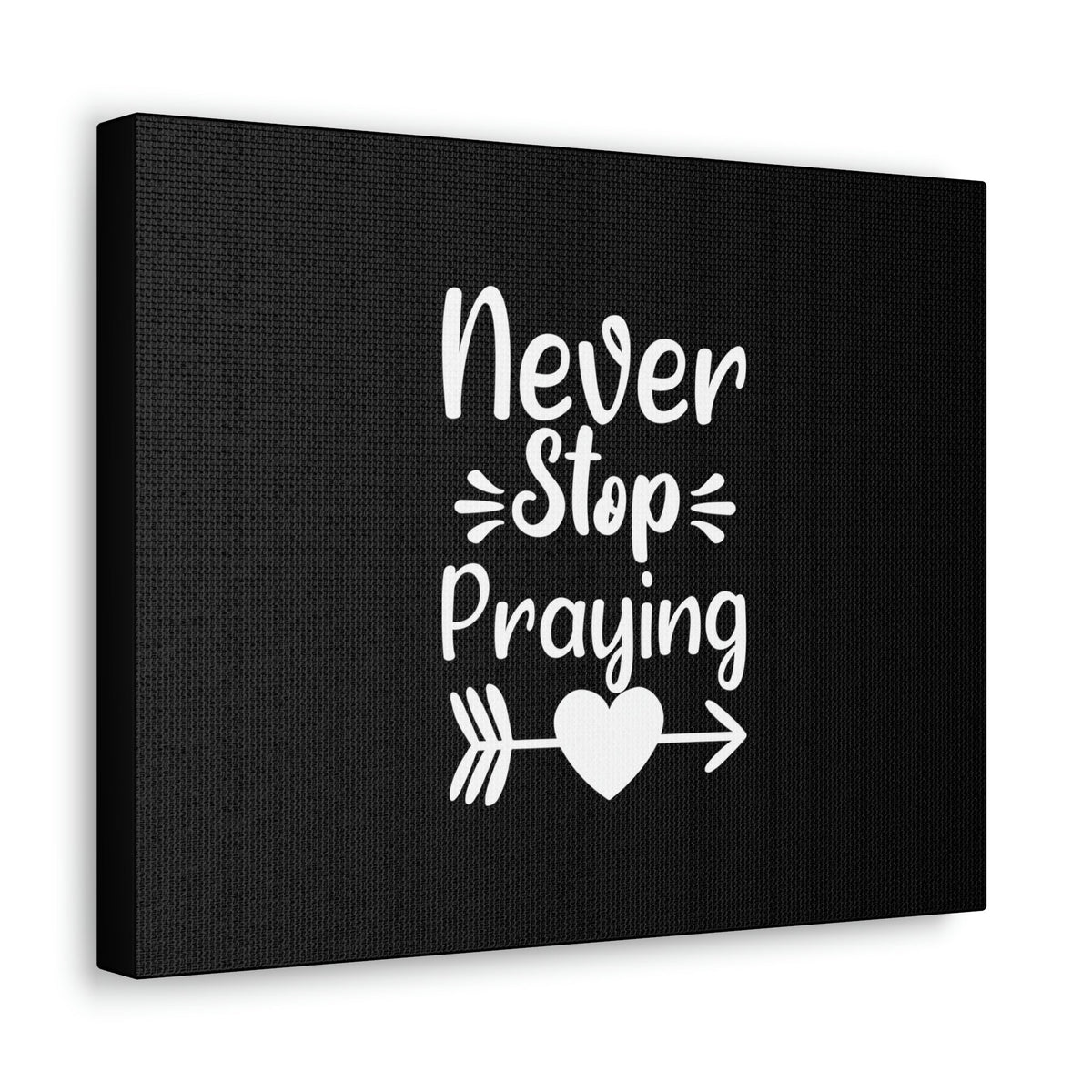 Scripture Walls Never Stop Praying 1 Thessalonians 5:17 White Christian Wall Art Bible Verse Print Ready to Hang Unframed-Express Your Love Gifts