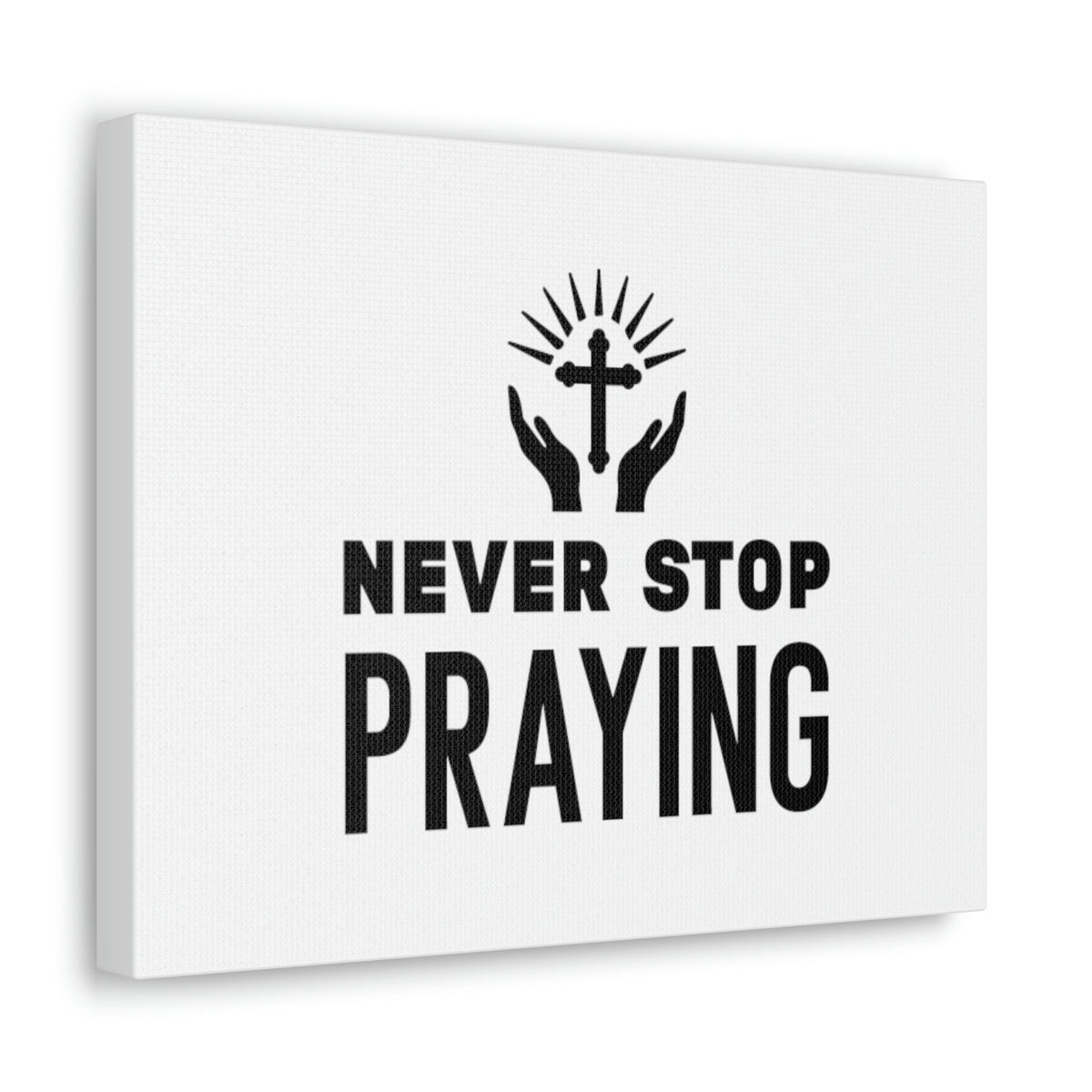 Scripture Walls Never Stop Praying 1 Thessalonians 5:17 Christian Wall Art Bible Verse Print Ready to Hang Unframed-Express Your Love Gifts