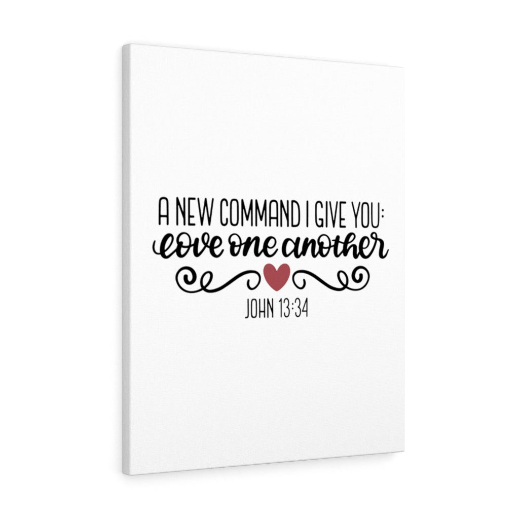 Scripture Walls New Command I Give You John 13:34 Bible Verse Canvas Christian Wall Art Ready to Hang Unframed-Express Your Love Gifts