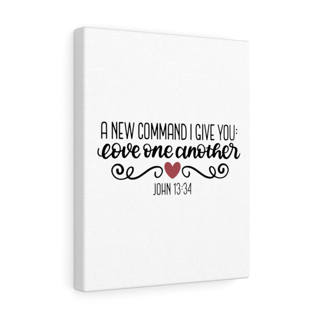 Scripture Walls New Command I Give You John 13:34 Bible Verse Canvas Christian Wall Art Ready to Hang Unframed-Express Your Love Gifts