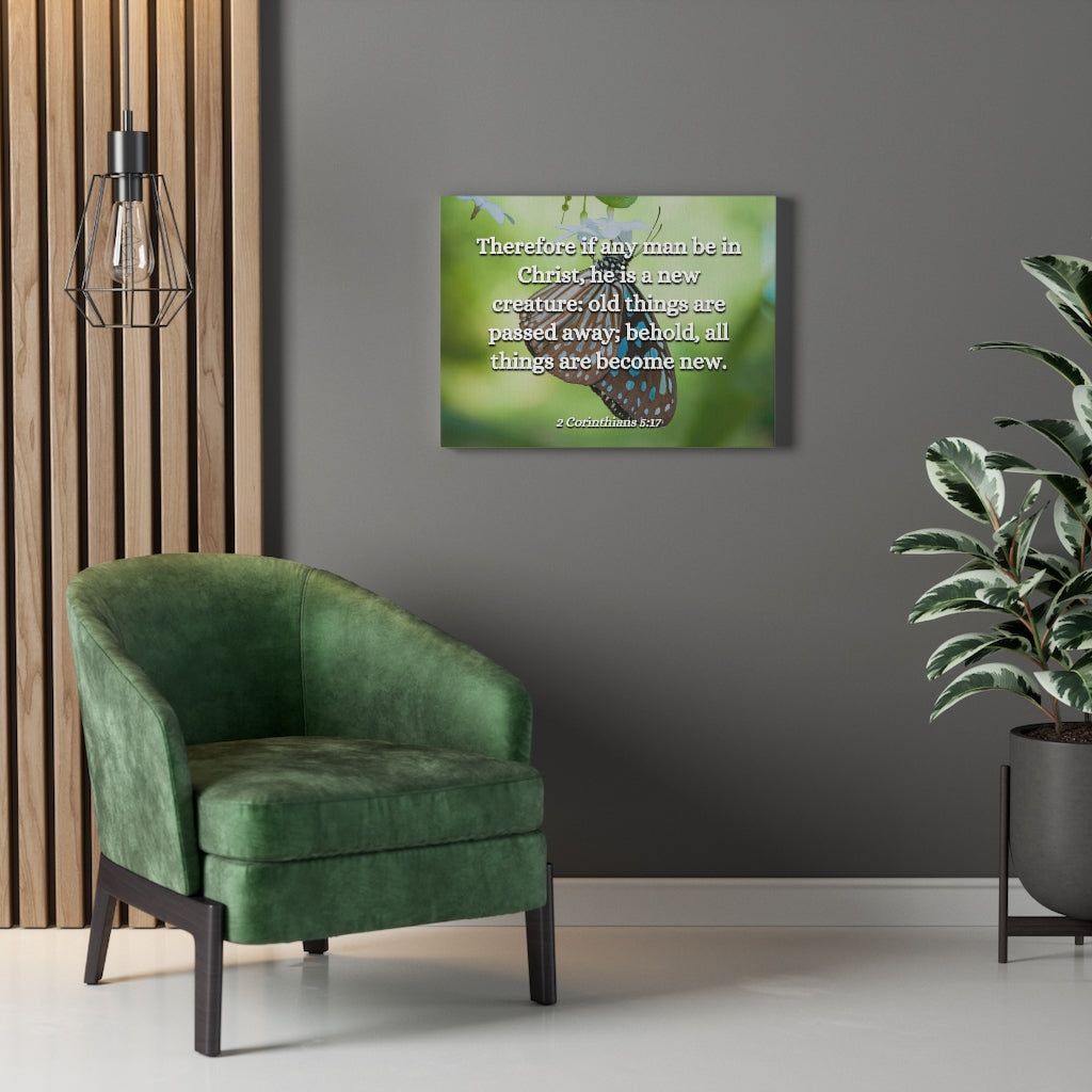 Scripture Walls New Creature 2 Corinthians 5:17 Bible Verse Canvas Christian Wall Art Ready to Hang Unframed-Express Your Love Gifts