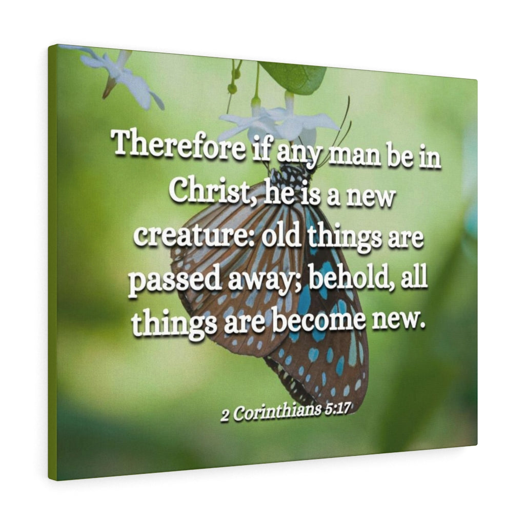 Scripture Walls New Creature 2 Corinthians 5:17 Bible Verse Canvas Christian Wall Art Ready to Hang Unframed-Express Your Love Gifts
