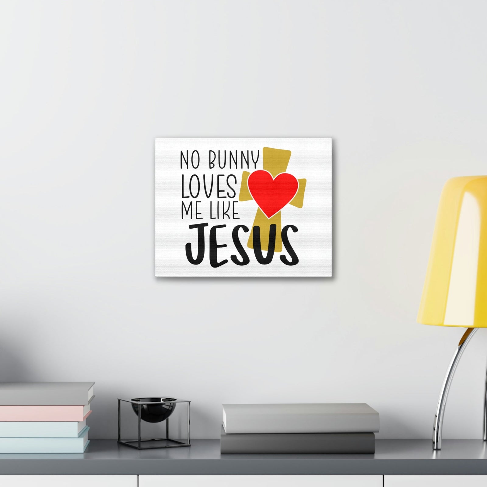 Scripture Walls No Bunny Loves Me Like Jesus Romans 5:8 Christian Wall Art Print Ready to Hang Unframed-Express Your Love Gifts