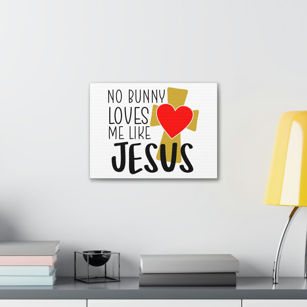 Scripture Walls No Bunny Loves Me Like Jesus Romans 5:8 Christian Wall Art Print Ready to Hang Unframed-Express Your Love Gifts