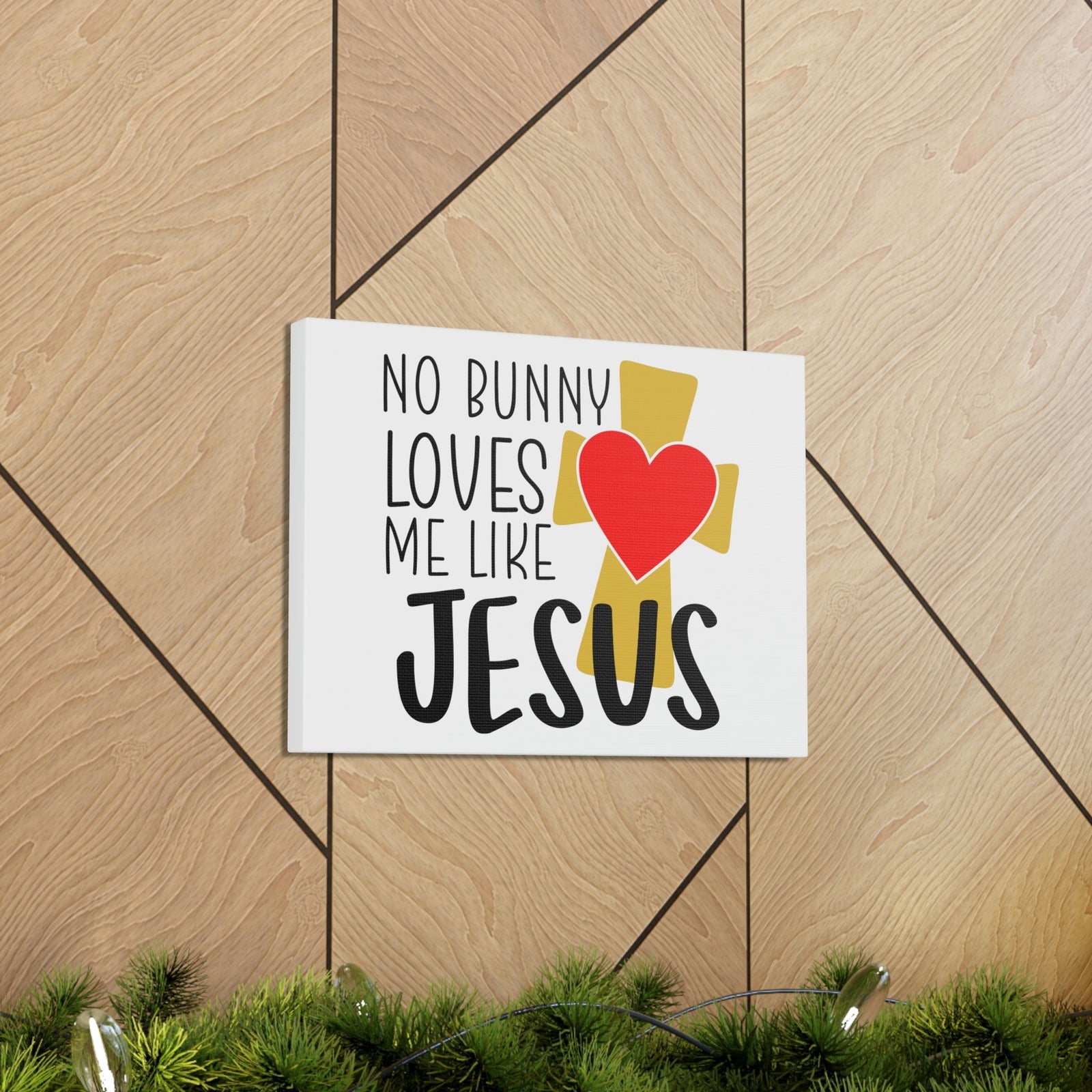 Scripture Walls No Bunny Loves Me Like Jesus Romans 5:8 Christian Wall Art Print Ready to Hang Unframed-Express Your Love Gifts
