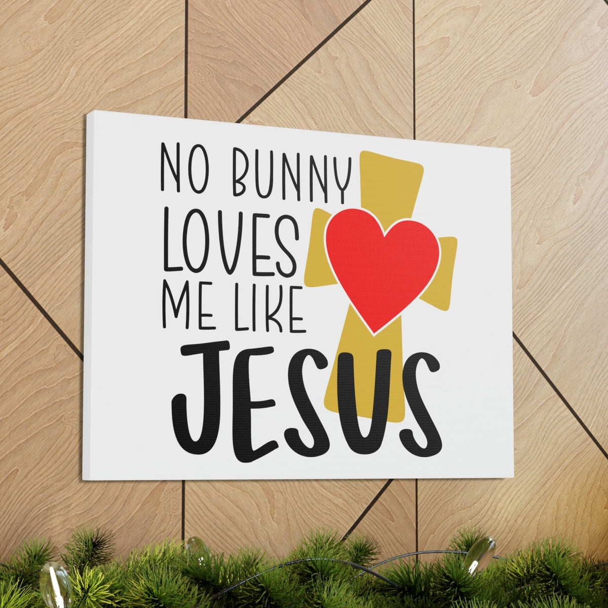 Scripture Walls No Bunny Loves Me Like Jesus Romans 5:8 Christian Wall Art Print Ready to Hang Unframed-Express Your Love Gifts