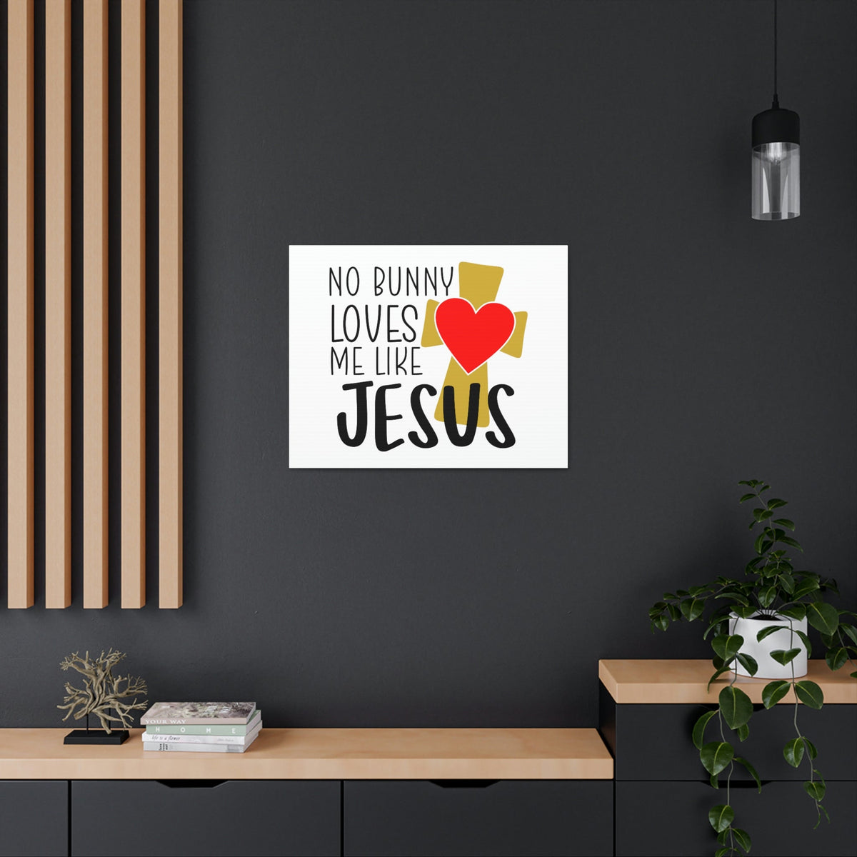 Scripture Walls No Bunny Loves Me Like Jesus Romans 5:8 Christian Wall Art Print Ready to Hang Unframed-Express Your Love Gifts