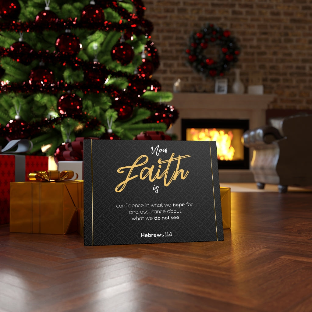 Scripture Walls No Faith is Hebrews 11:1 Bible Verse Canvas Christian Wall Art Ready to Hang Unframed-Express Your Love Gifts