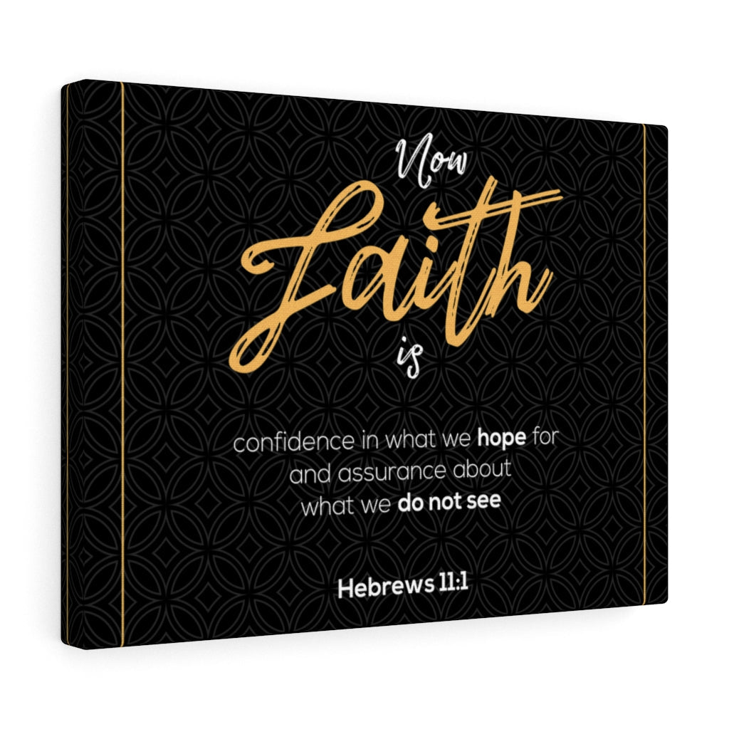 Scripture Walls No Faith is Hebrews 11:1 Bible Verse Canvas Christian Wall Art Ready to Hang Unframed-Express Your Love Gifts