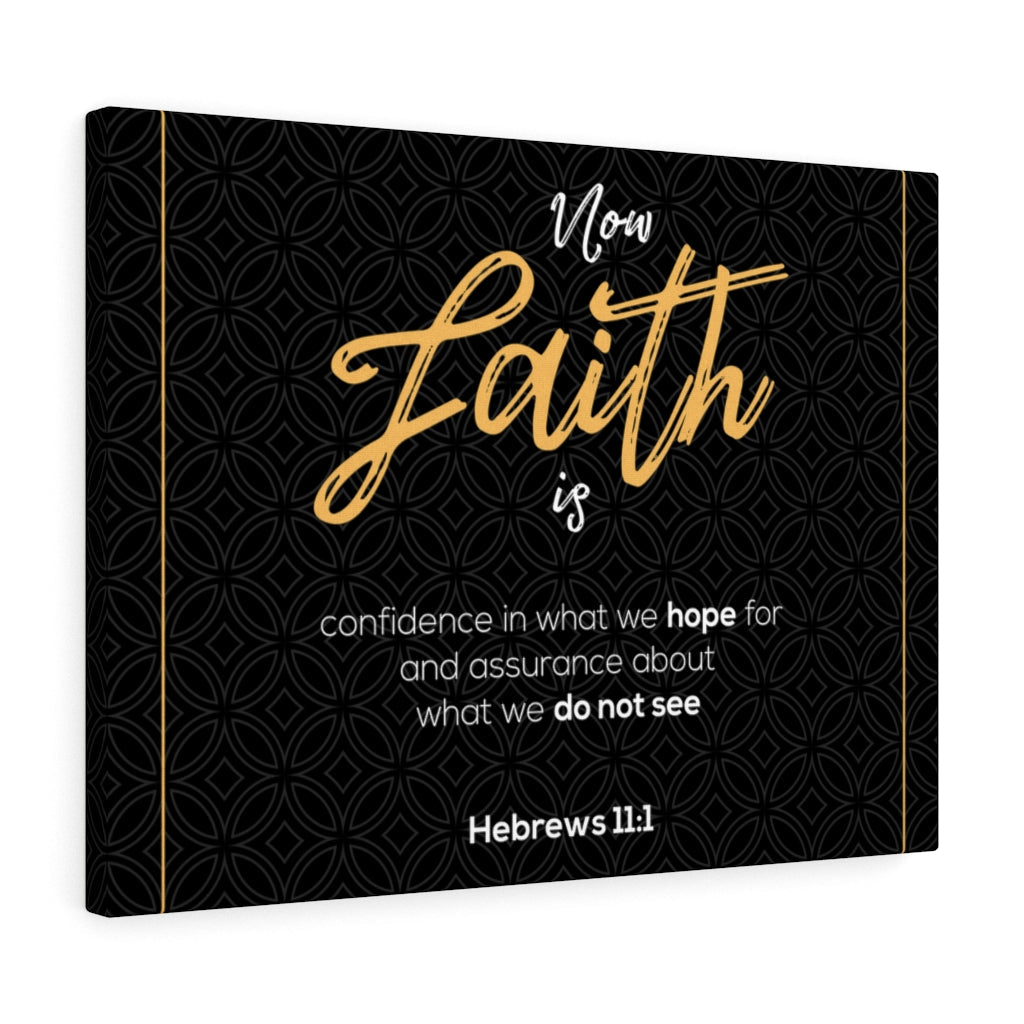 Scripture Walls No Faith is Hebrews 11:1 Bible Verse Canvas Christian Wall Art Ready to Hang Unframed-Express Your Love Gifts