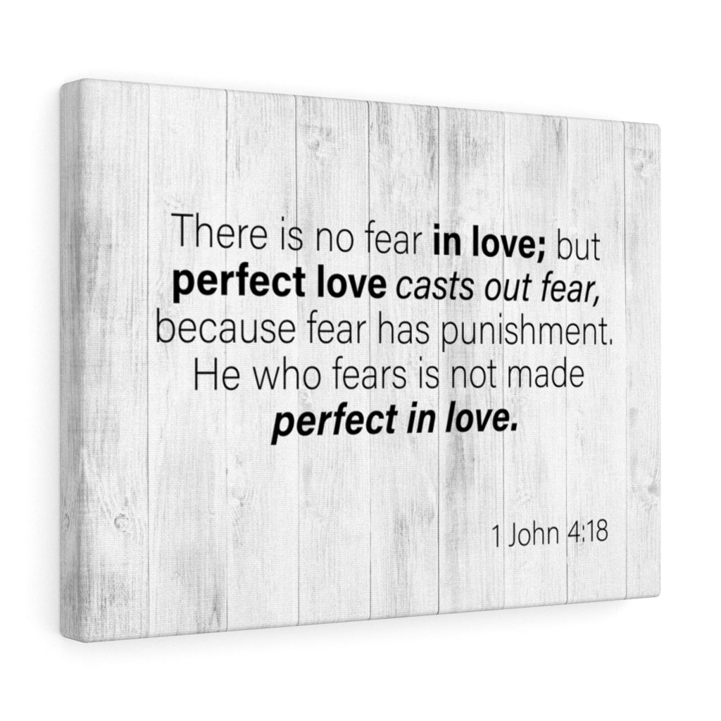 Scripture Walls No Fear in Love 1 John 4:18 Bible Verse Canvas Christian Wall Art Ready to Hang Unframed-Express Your Love Gifts