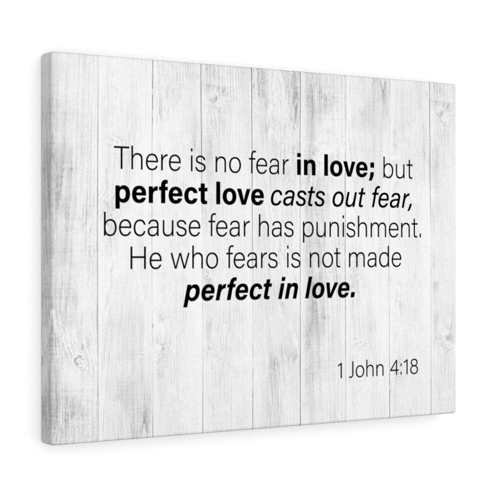 Scripture Walls No Fear in Love 1 John 4:18 Bible Verse Canvas Christian Wall Art Ready to Hang Unframed-Express Your Love Gifts