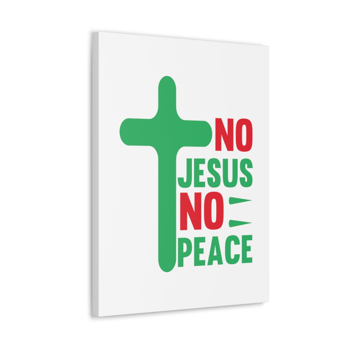 Scripture Walls No Jesus No Peace Romans 5:1 Cross Christian Wall Art Bible Verse Print Ready to Hang Unframed-Express Your Love Gifts