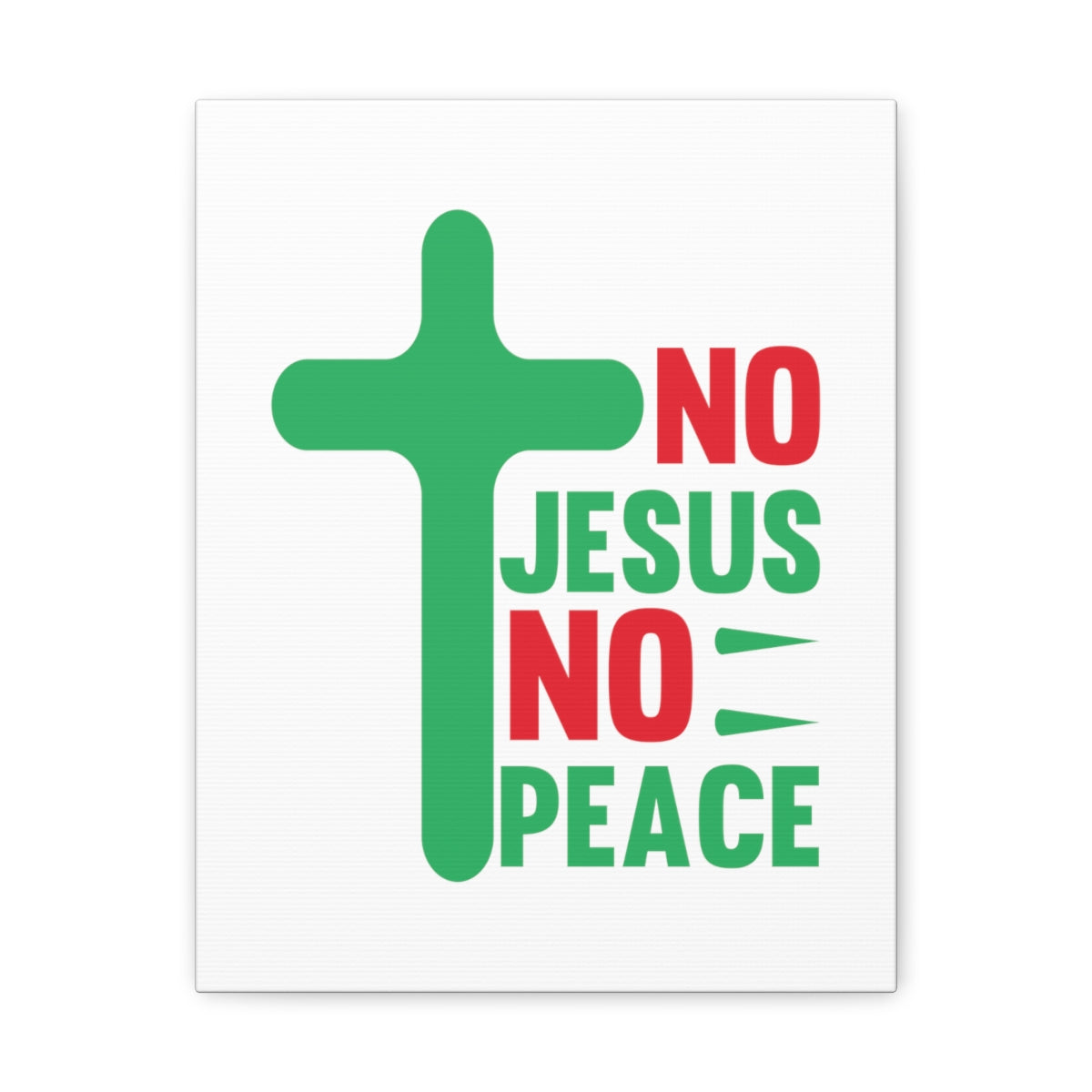 Scripture Walls No Jesus No Peace Romans 5:1 Cross Christian Wall Art Bible Verse Print Ready to Hang Unframed-Express Your Love Gifts