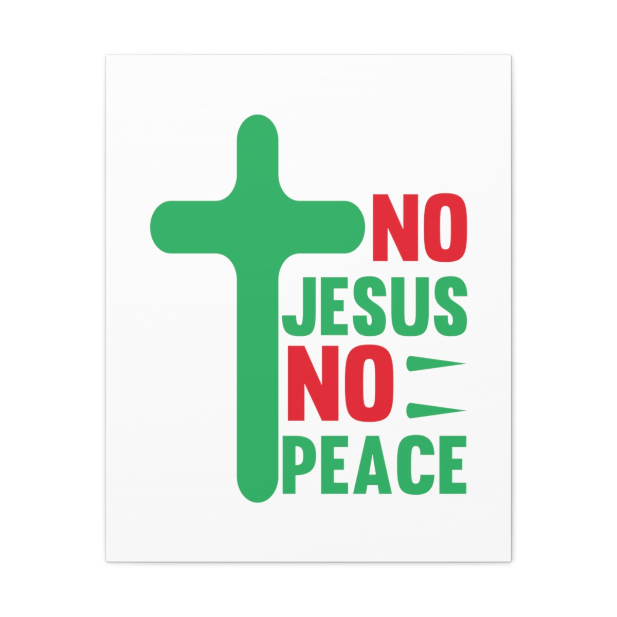 Scripture Walls No Jesus No Peace Romans 5:1 Cross Christian Wall Art Bible Verse Print Ready to Hang Unframed-Express Your Love Gifts
