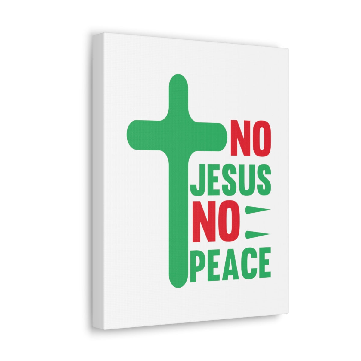 Scripture Walls No Jesus No Peace Romans 5:1 Cross Christian Wall Art Bible Verse Print Ready to Hang Unframed-Express Your Love Gifts