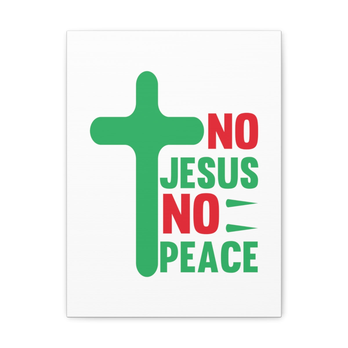 Scripture Walls No Jesus No Peace Romans 5:1 Cross Christian Wall Art Bible Verse Print Ready to Hang Unframed-Express Your Love Gifts