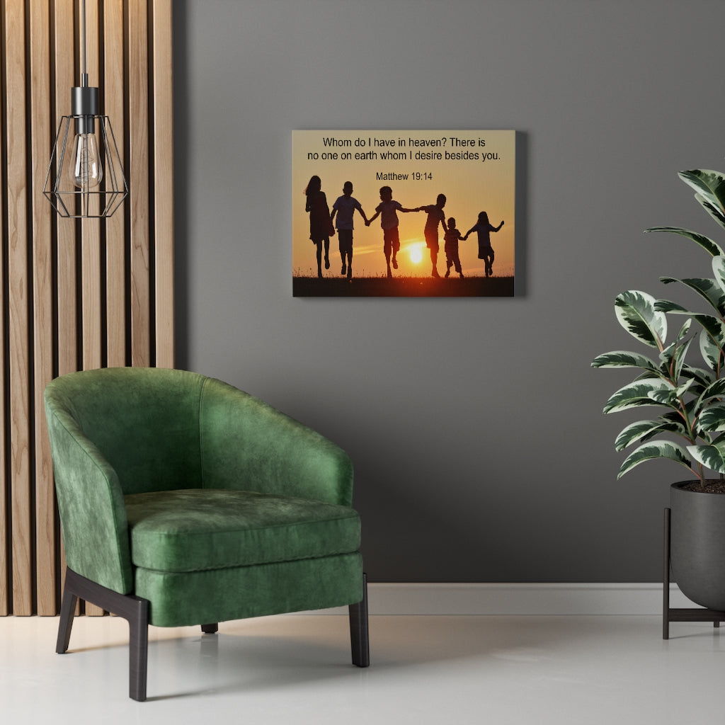 Scripture Walls No One On Earth Matthew 19:14 Bible Verse Canvas Christian Wall Art Ready to Hang Unframed-Express Your Love Gifts