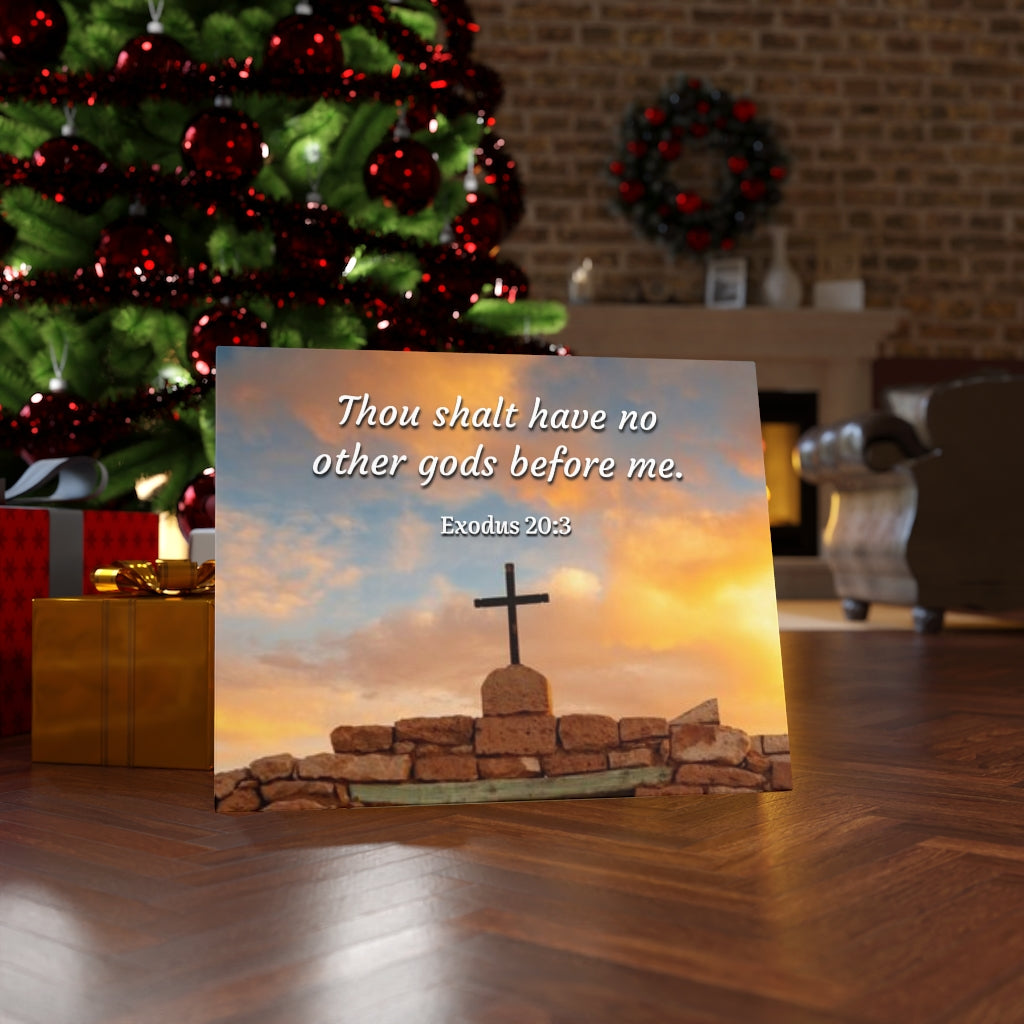 Scripture Walls No Other Gods Exodus 20:3 Bible Verse Canvas Christian Wall Art Ready to Hang Unframed-Express Your Love Gifts