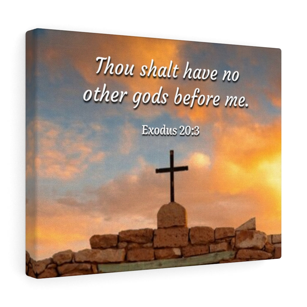 Scripture Walls No Other Gods Exodus 20:3 Bible Verse Canvas Christian Wall Art Ready to Hang Unframed-Express Your Love Gifts