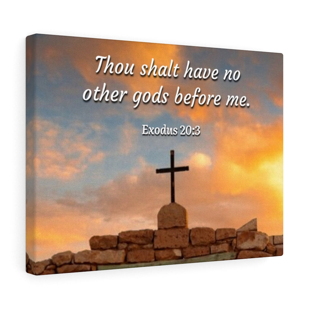 Scripture Walls No Other Gods Exodus 20:3 Bible Verse Canvas Christian Wall Art Ready to Hang Unframed-Express Your Love Gifts
