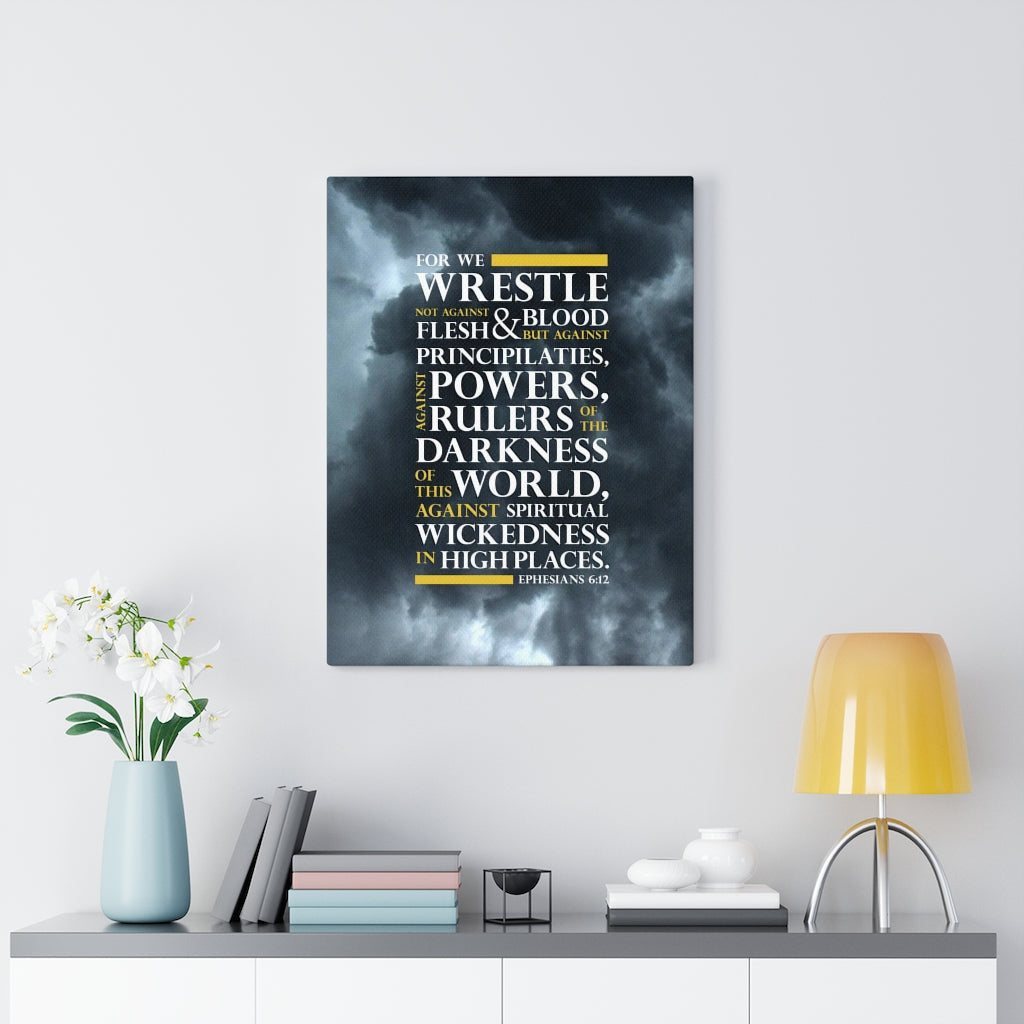 Scripture Walls No Warrior Ephesians 6:12 Bible Verse Canvas Christian Wall Art Ready to Hang Unframed-Express Your Love Gifts