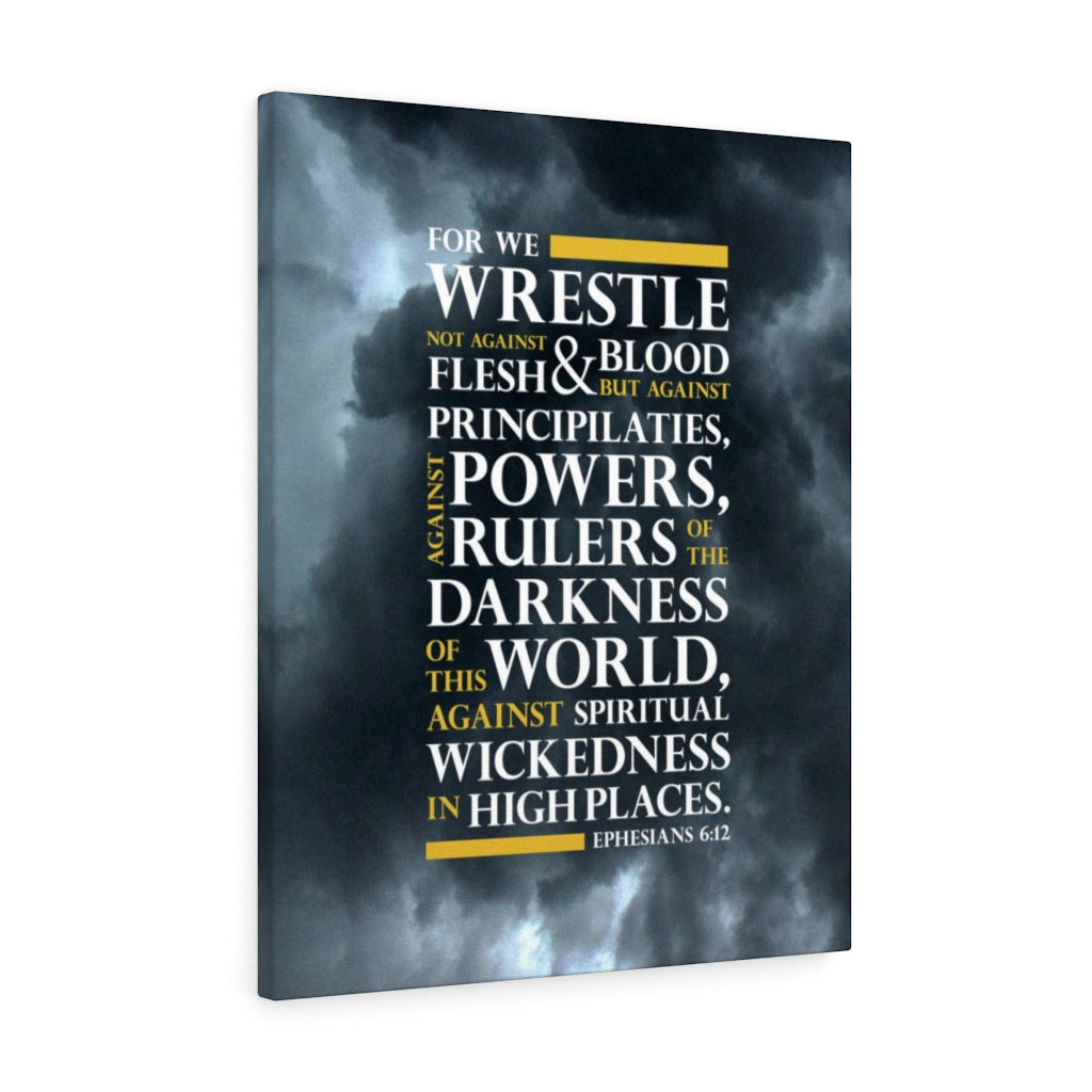 Scripture Walls No Warrior Ephesians 6:12 Bible Verse Canvas Christian Wall Art Ready to Hang Unframed-Express Your Love Gifts