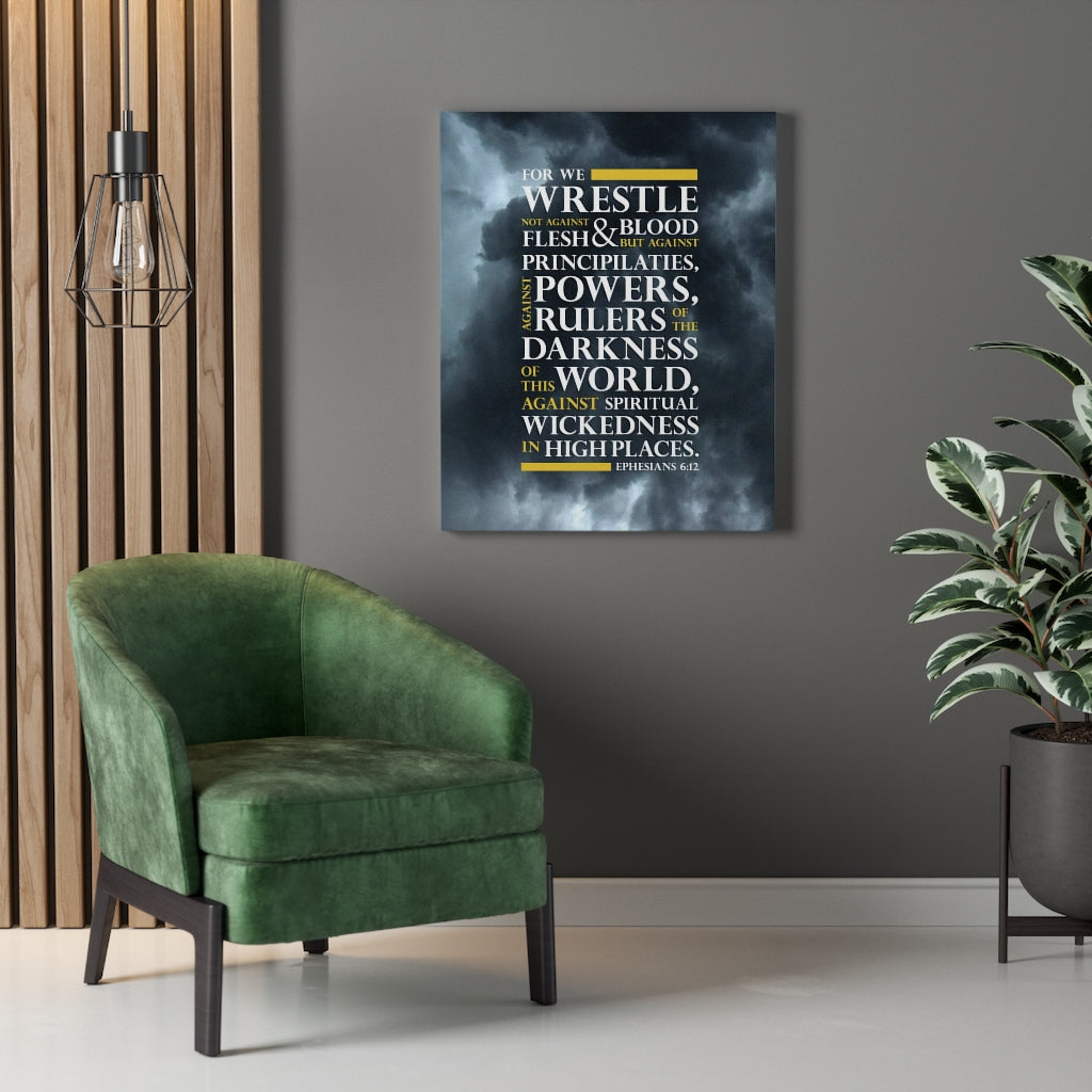 Scripture Walls No Warrior Ephesians 6:12 Bible Verse Canvas Christian Wall Art Ready to Hang Unframed-Express Your Love Gifts