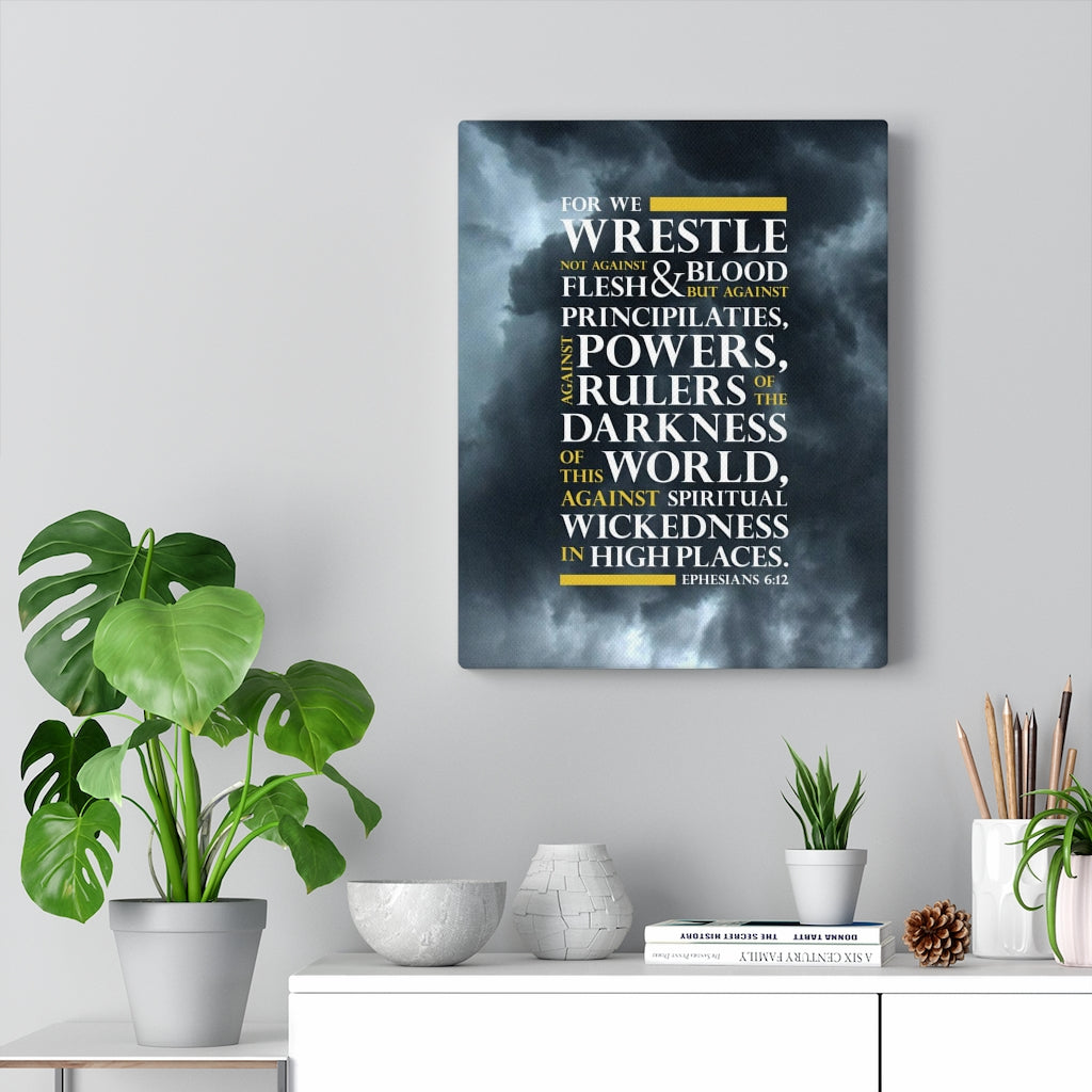 Scripture Walls No Warrior Ephesians 6:12 Bible Verse Canvas Christian Wall Art Ready to Hang Unframed-Express Your Love Gifts