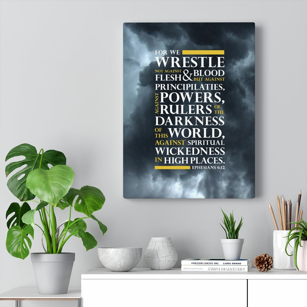 Scripture Walls No Warrior Ephesians 6:12 Bible Verse Canvas Christian Wall Art Ready to Hang Unframed-Express Your Love Gifts
