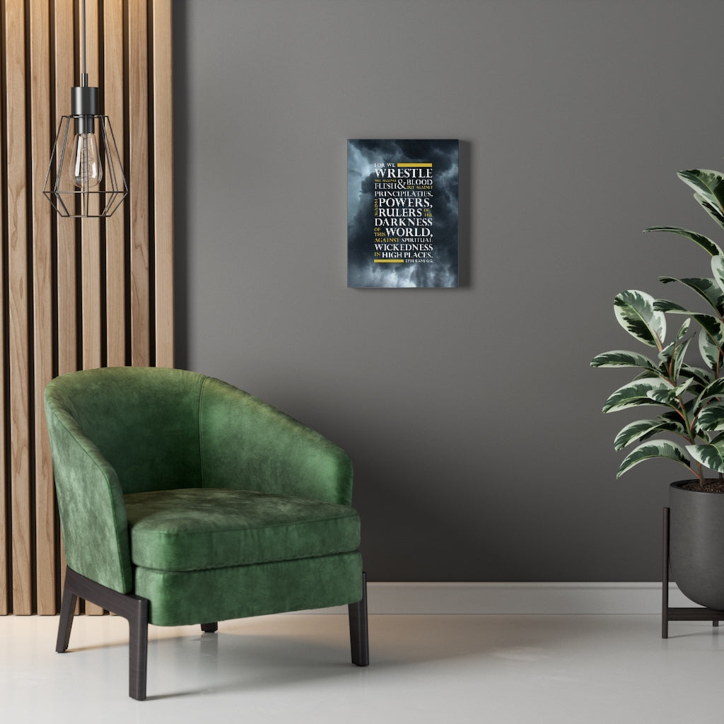 Scripture Walls No Warrior Ephesians 6:12 Bible Verse Canvas Christian Wall Art Ready to Hang Unframed-Express Your Love Gifts