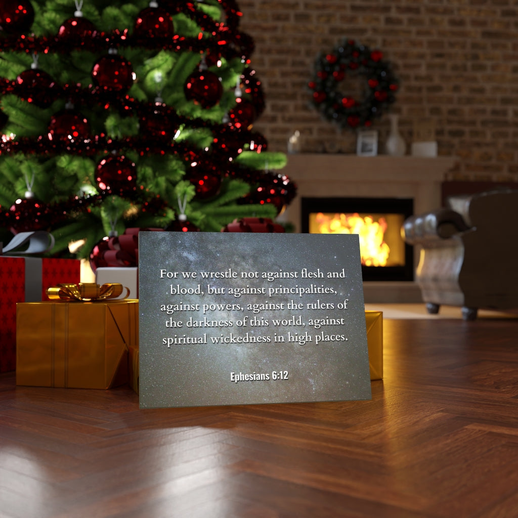 Scripture Walls Not Against Ephesians 6:12 Bible Verse Canvas Christian Wall Art Ready to Hang Unframed-Express Your Love Gifts