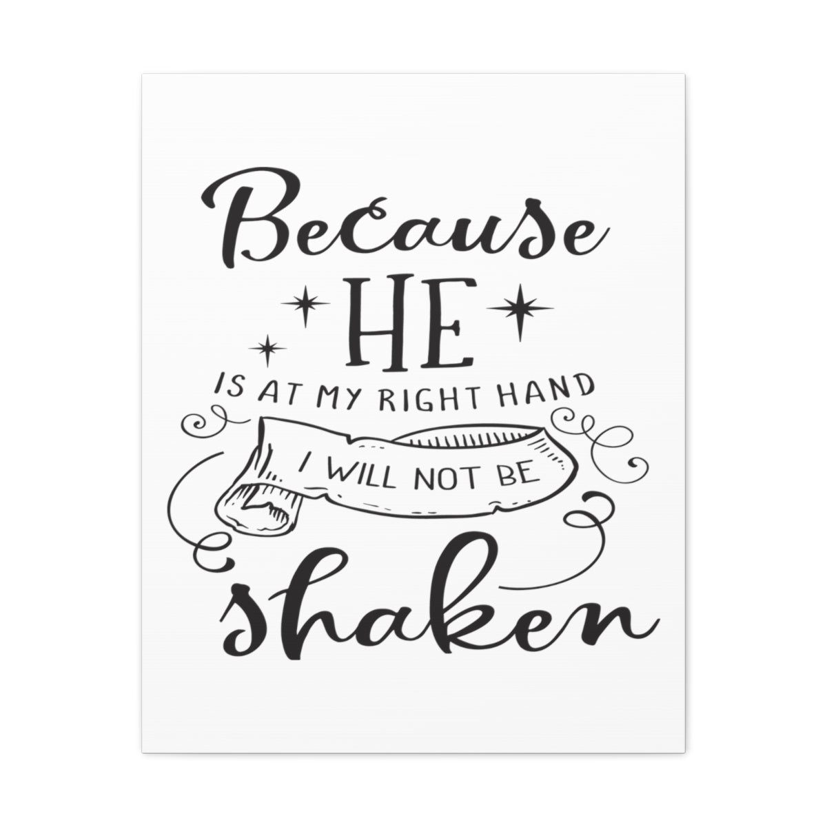 Scripture Walls Not Be Shaken Psalm 62:1-2 Christian Wall Art Print Ready to Hang Unframed-Express Your Love Gifts