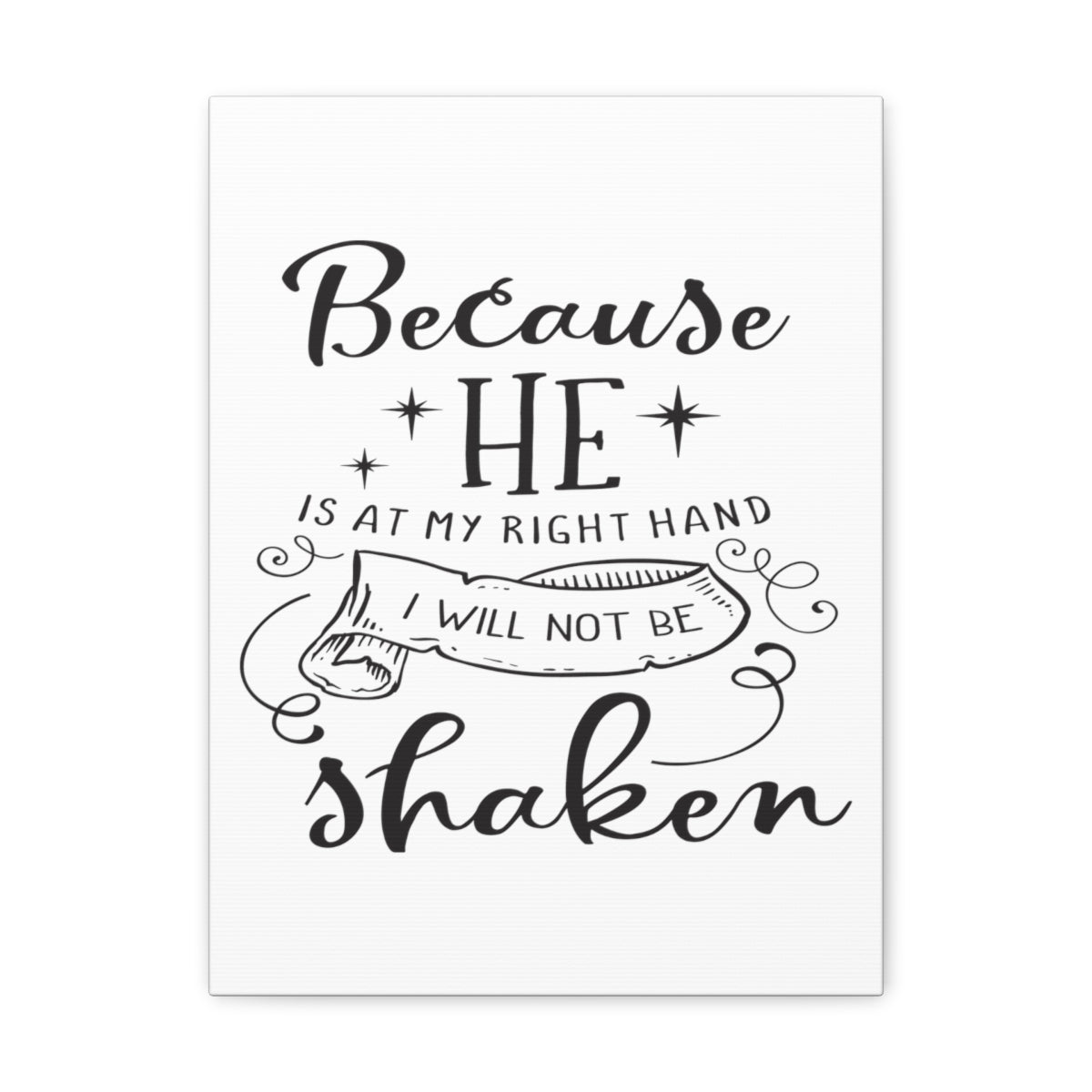 Scripture Walls Not Be Shaken Psalm 62:1-2 Christian Wall Art Print Ready to Hang Unframed-Express Your Love Gifts