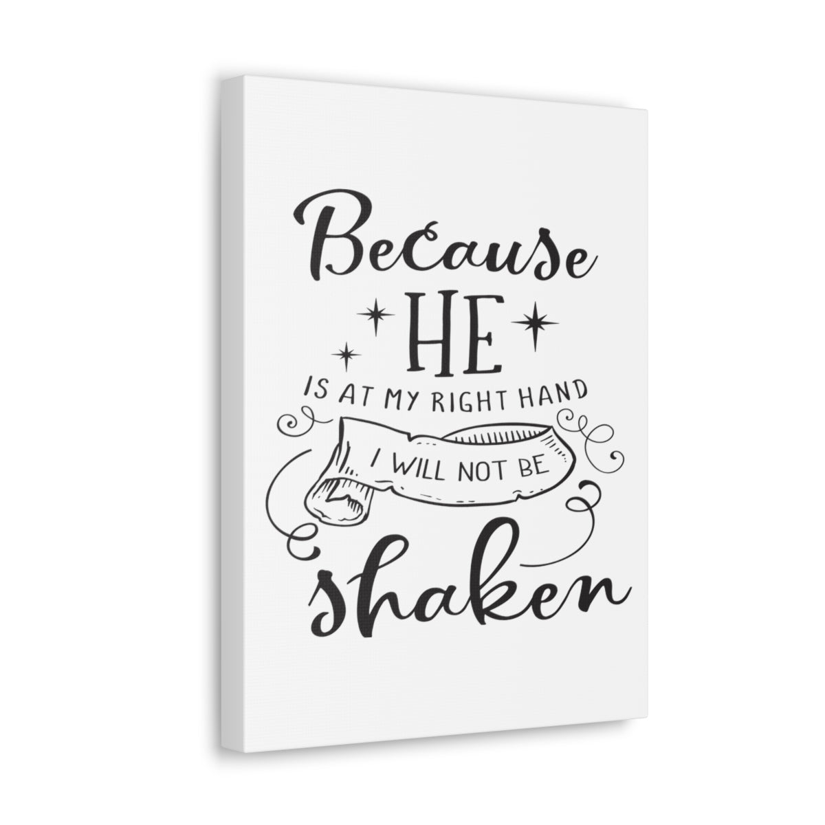 Scripture Walls Not Be Shaken Psalm 62:1-2 Christian Wall Art Print Ready to Hang Unframed-Express Your Love Gifts