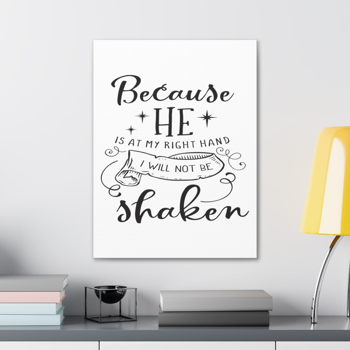 Scripture Walls Not Be Shaken Psalm 62:1-2 Christian Wall Art Print Ready to Hang Unframed-Express Your Love Gifts
