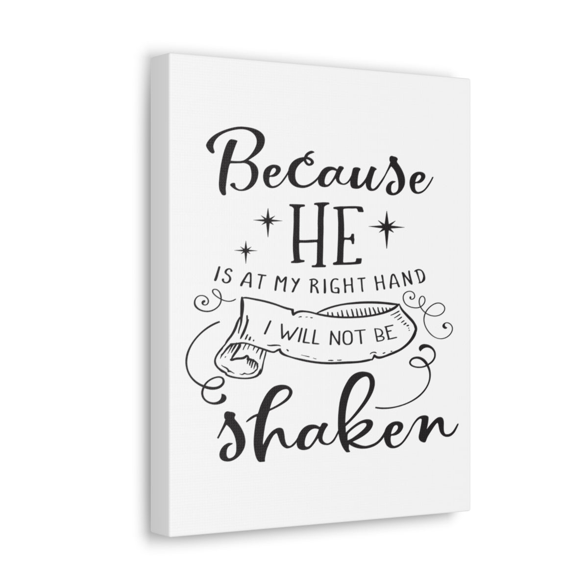 Scripture Walls Not Be Shaken Psalm 62:1-2 Christian Wall Art Print Ready to Hang Unframed-Express Your Love Gifts