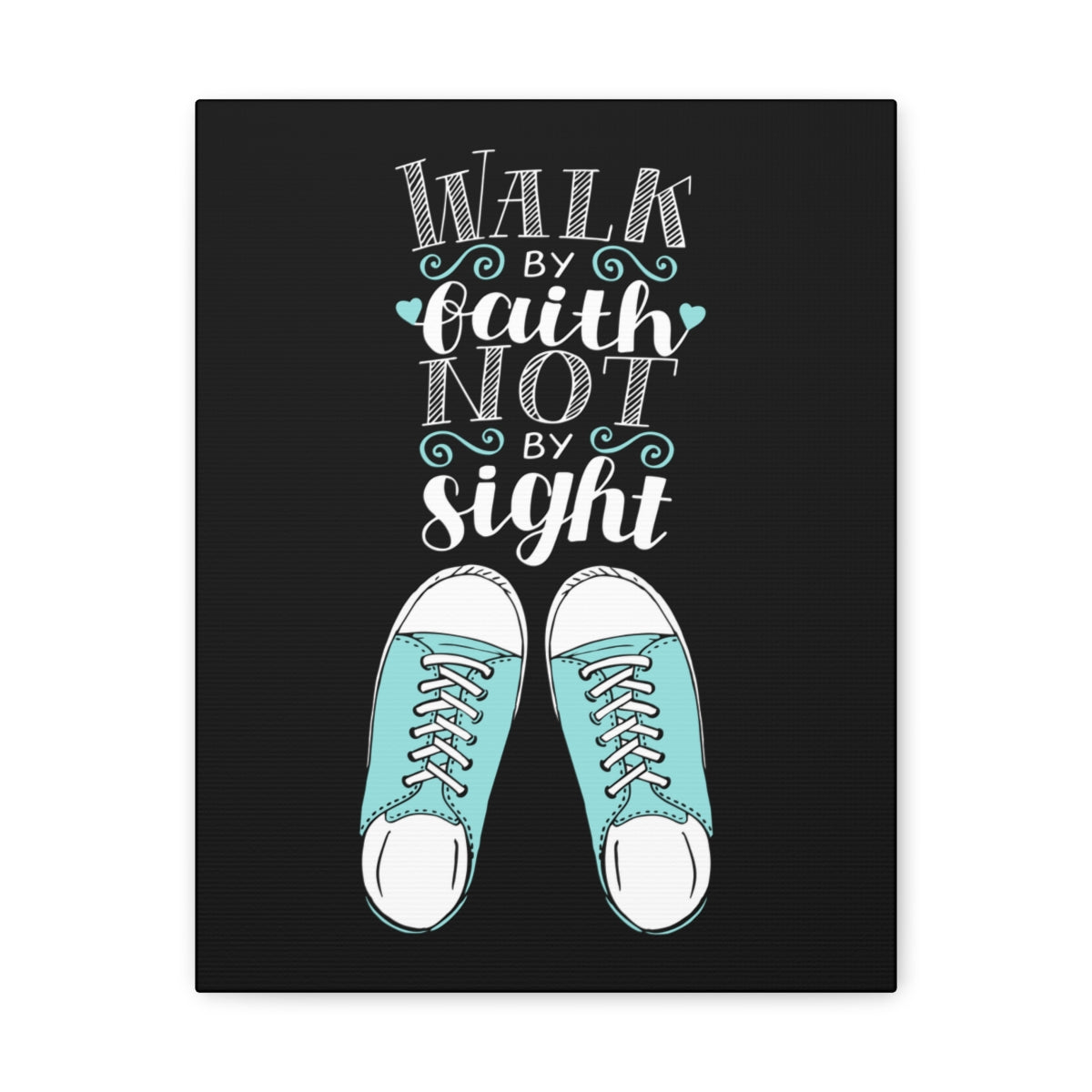 Scripture Walls Not By Sight Black 2 Corinthians 5:7 Christian Wall Art Bible Verse Print Ready to Hang Unframed-Express Your Love Gifts