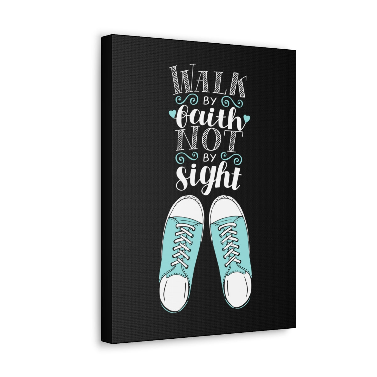 Scripture Walls Not By Sight Black 2 Corinthians 5:7 Christian Wall Art Bible Verse Print Ready to Hang Unframed-Express Your Love Gifts