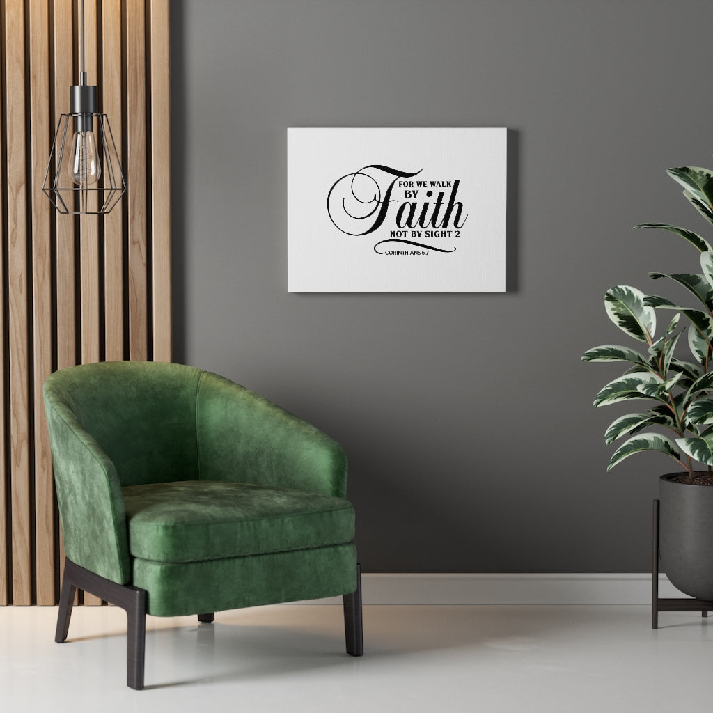 Scripture Walls Not By Sight Corinthians 5:7 Bible Verse Canvas Christian Wall Art Ready to Hang Unframed-Express Your Love Gifts
