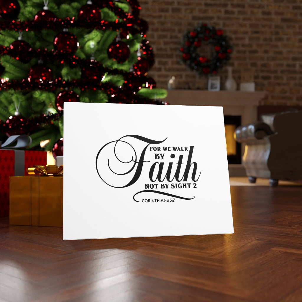 Scripture Walls Not By Sight Corinthians 5:7 Bible Verse Canvas Christian Wall Art Ready to Hang Unframed-Express Your Love Gifts