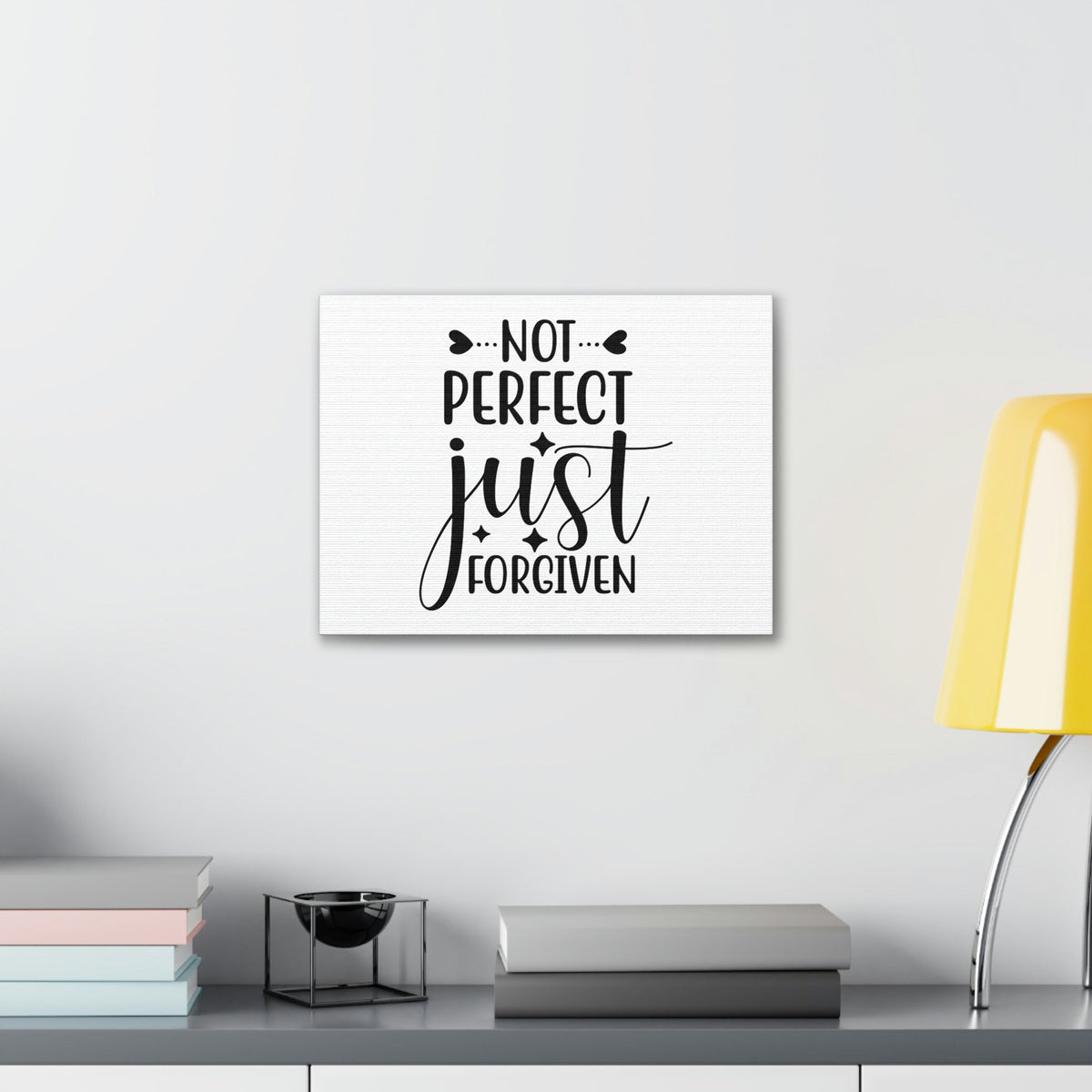 Scripture Walls Not Perfect Just Forgiven 1 John 1:9 Christian Wall Art Print Ready to Hang Unframed-Express Your Love Gifts