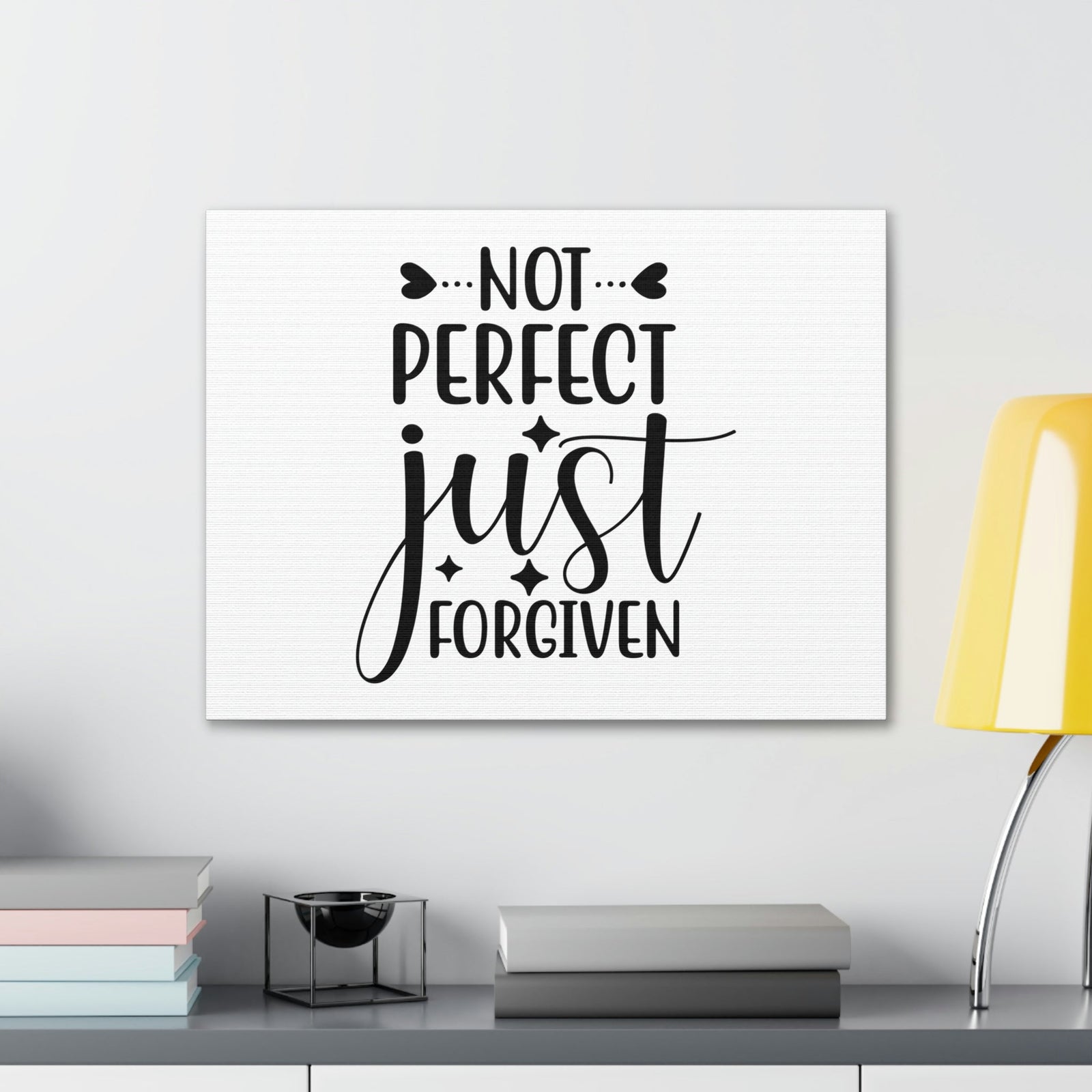Scripture Walls Not Perfect Just Forgiven 1 John 1:9 Christian Wall Art Print Ready to Hang Unframed-Express Your Love Gifts