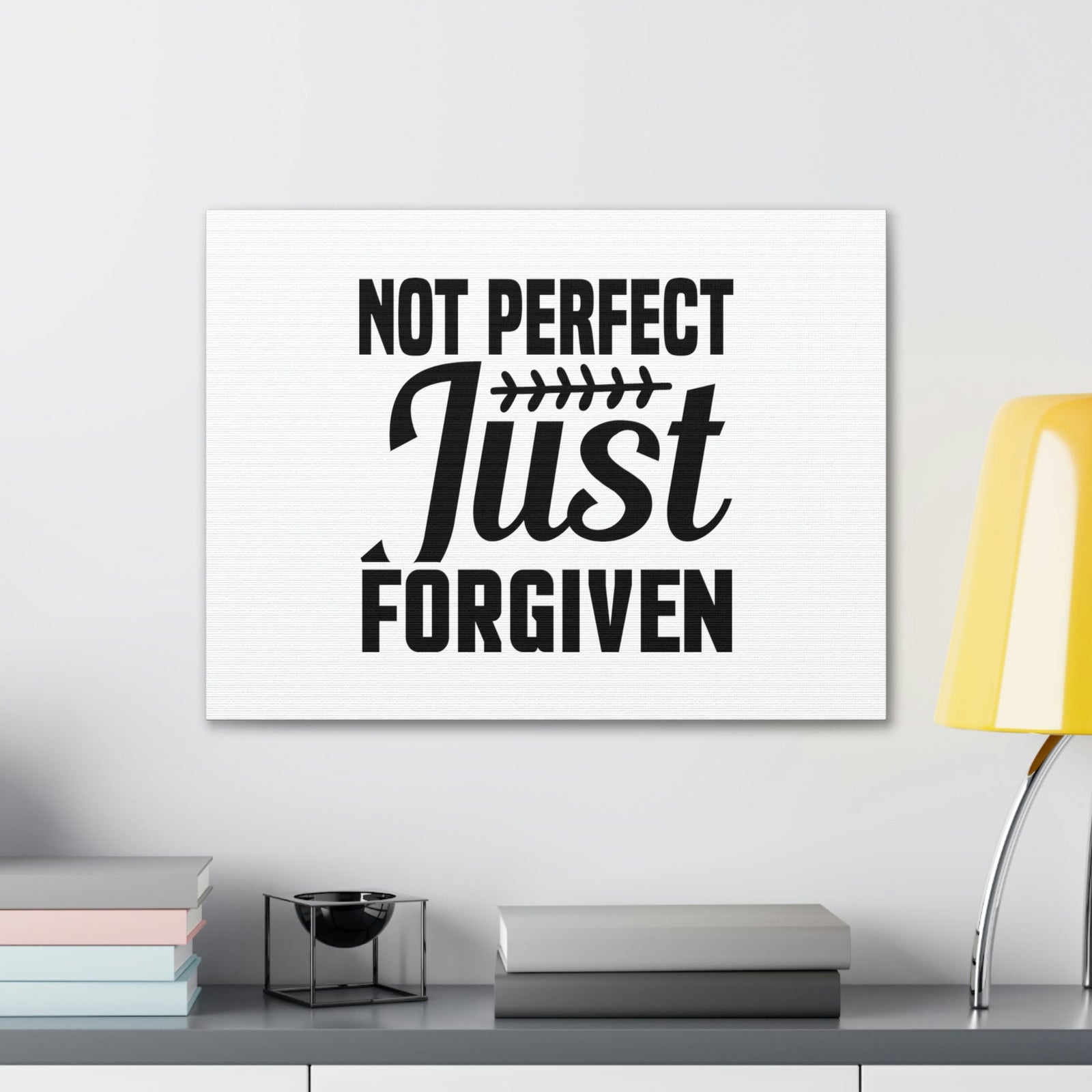 Scripture Walls Not Perfect, Just Forgiven 1 John 2:12 Leaves Christian Wall Art Bible Verse Print Ready to Hang Unframed-Express Your Love Gifts