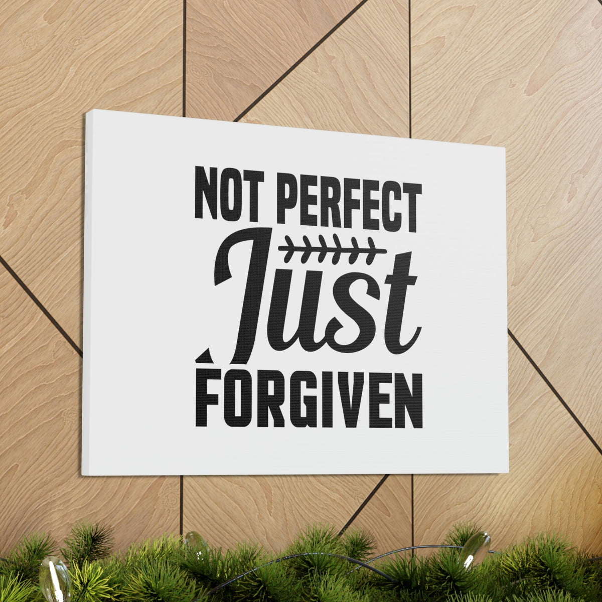 Scripture Walls Not Perfect, Just Forgiven 1 John 2:12 Leaves Christian Wall Art Bible Verse Print Ready to Hang Unframed-Express Your Love Gifts