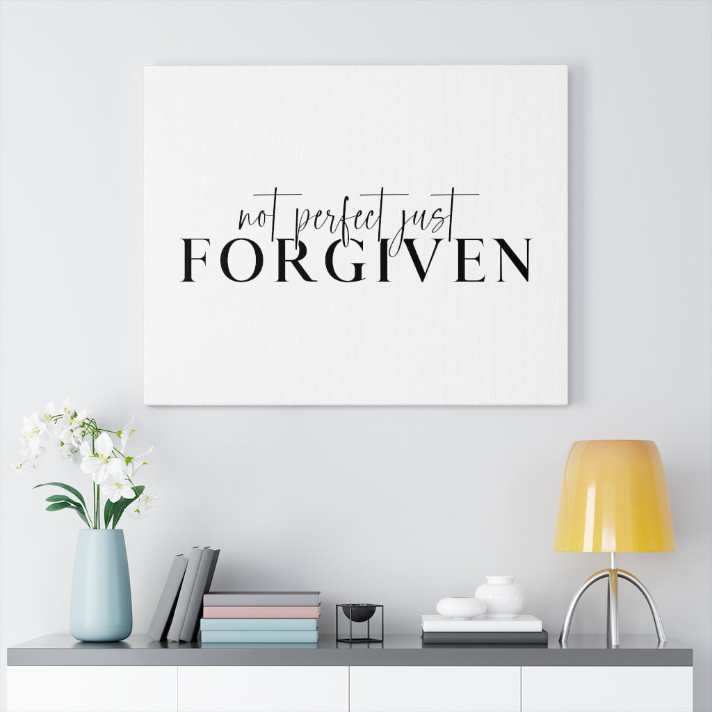 Scripture Walls Not Perfect Just Forgiven Bible Verse Canvas Christian Wall Art Ready to Hang Unframed-Express Your Love Gifts