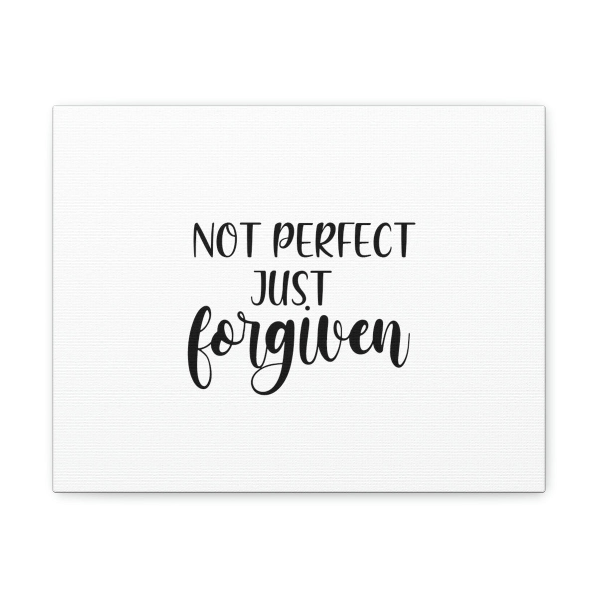 Scripture Walls Not Perfect, Just Forgiven Luke 6:37 White Christian Wall Art Bible Verse Print Ready to Hang Unframed-Express Your Love Gifts