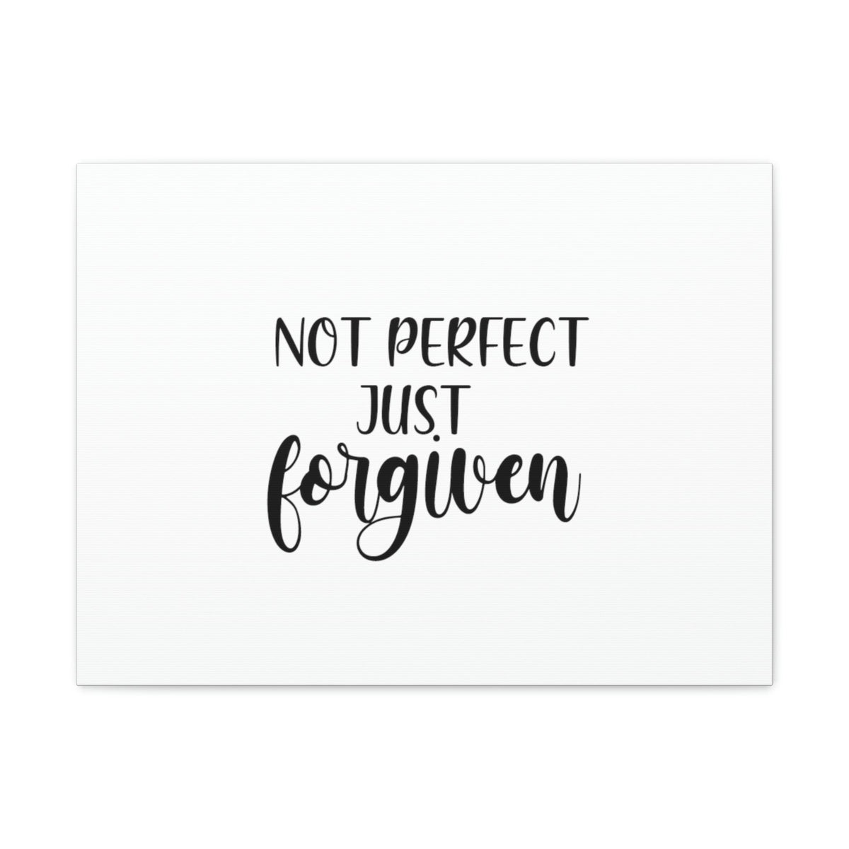 Scripture Walls Not Perfect, Just Forgiven Luke 6:37 White Christian Wall Art Bible Verse Print Ready to Hang Unframed-Express Your Love Gifts