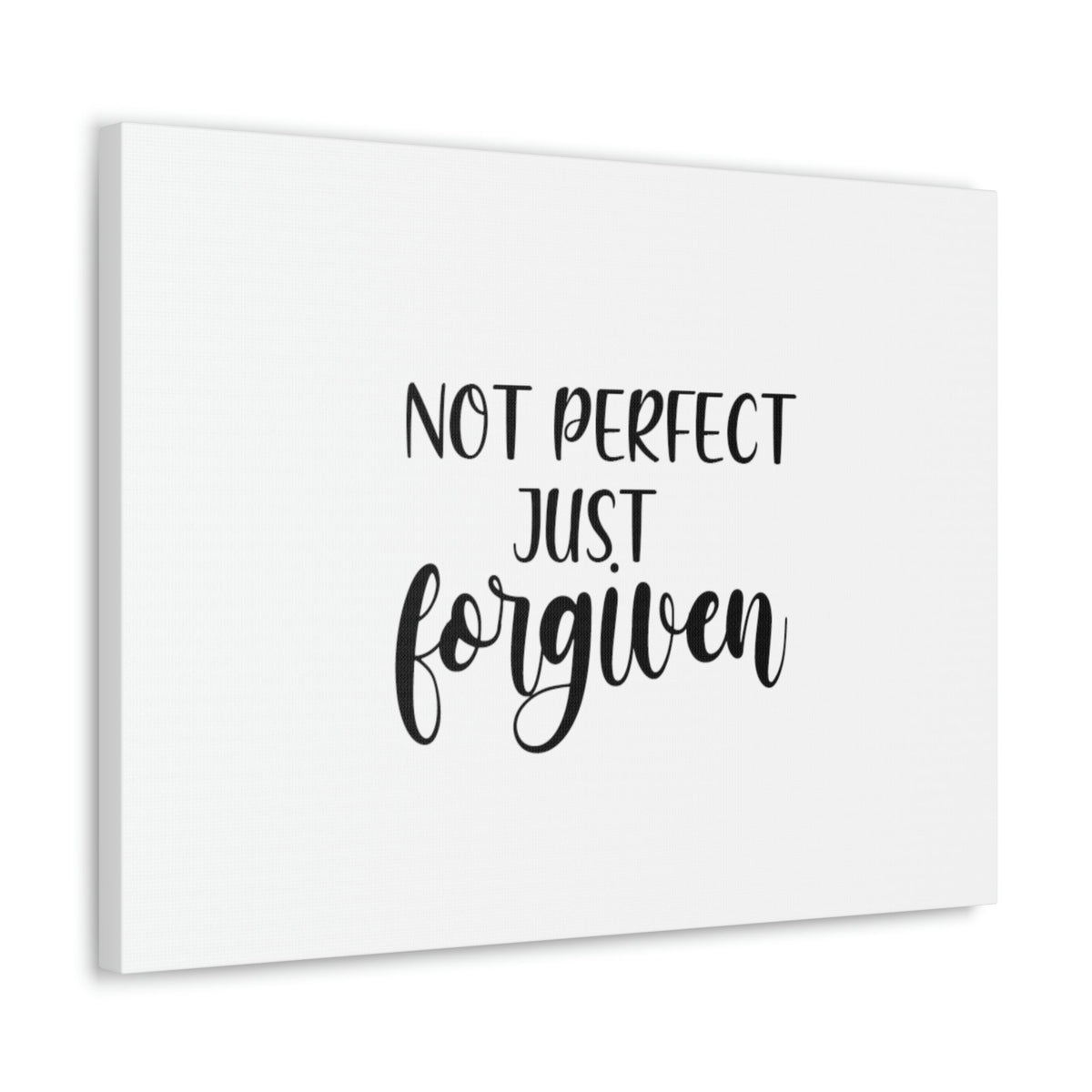 Scripture Walls Not Perfect, Just Forgiven Luke 6:37 White Christian Wall Art Bible Verse Print Ready to Hang Unframed-Express Your Love Gifts